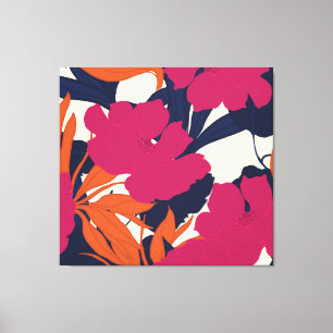 Floral elegance: abstract pattern canvas print