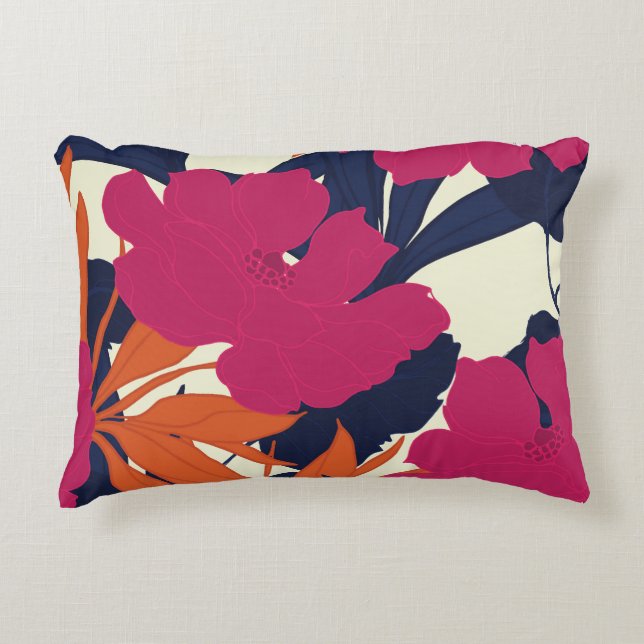 Floral elegance: abstract pattern decorative cushion (Front)
