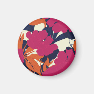 Floral elegance: abstract pattern magnet