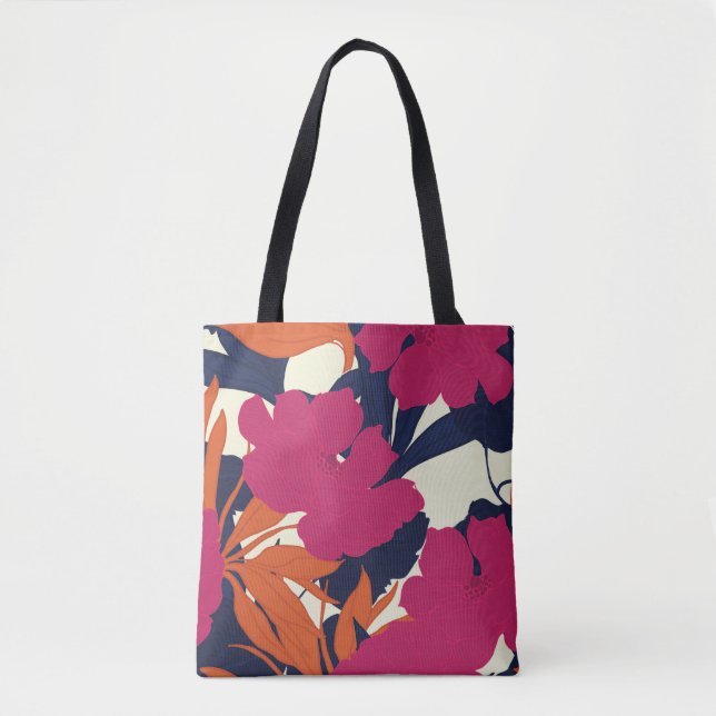 Floral elegance: abstract pattern tote bag (Front)