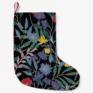 Floral Elegance: Abstract Vintage Background Small Christmas Stocking