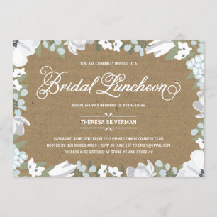 Floral Elegance Bridal Shower Luncheon Invitation