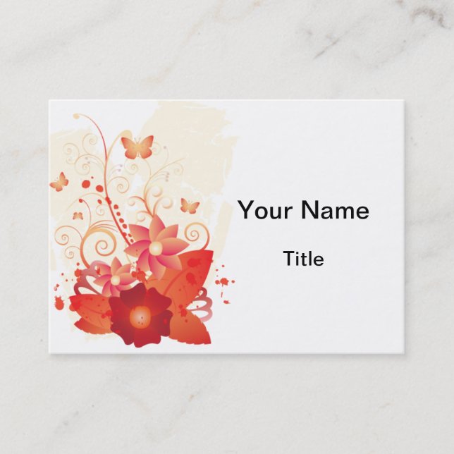 Floral Elegance Business cards (Front)