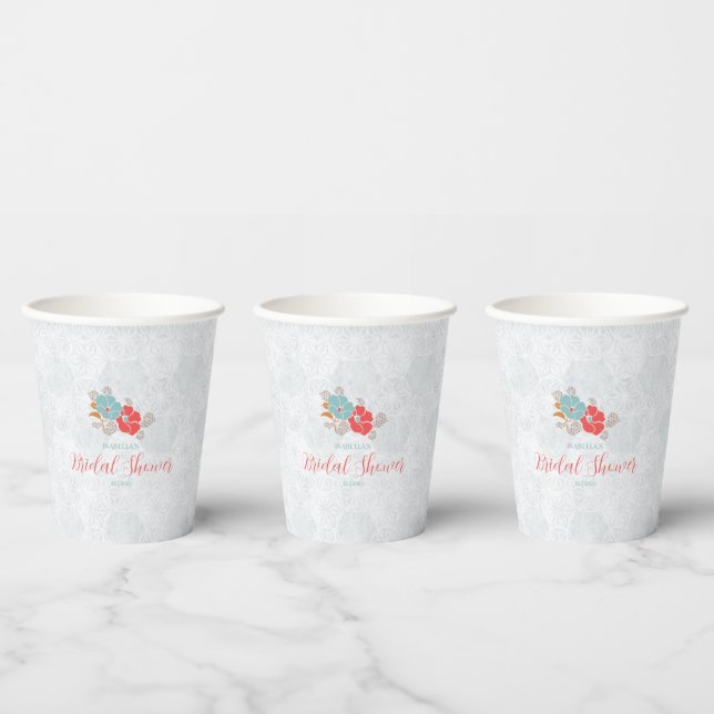 "Floral Elegance" Collection  Paper Cups (Multi)