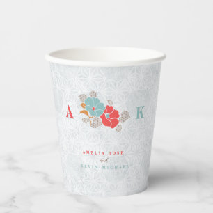 "Floral Elegance" Collection Paper Cups