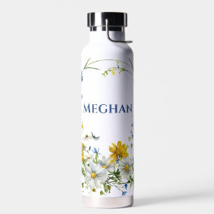 Floral Elegance Custom Water Bottle