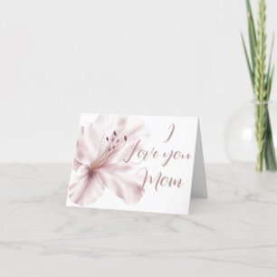 Floral Elegance "I love you Mum" Custom  Thank You Card