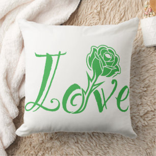 Floral Elegance: Love Illustrated with Rose Cushion