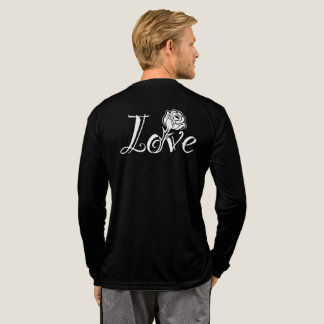 Floral Elegance: Love Illustrated with Rose Tri-Blend Shirt