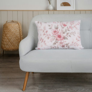 Floral Elegance Lumbar Cushion