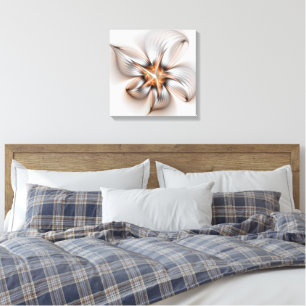Floral Elegance Modern Abstract Fractal Art Canvas Print