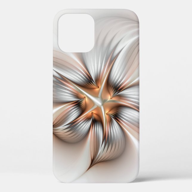 Floral Elegance Modern Abstract Fractal Art Case-Mate iPhone Case (Back)