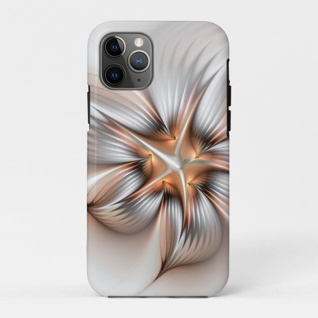 Floral Elegance Modern Abstract Fractal Art Case-Mate iPhone Case (Back)