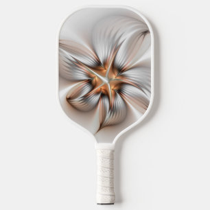 Floral Elegance Modern Abstract Fractal Art Pickleball Paddle