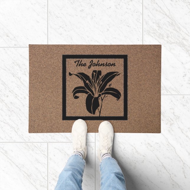 Floral Elegance: Personalised Doormat (Indoor)