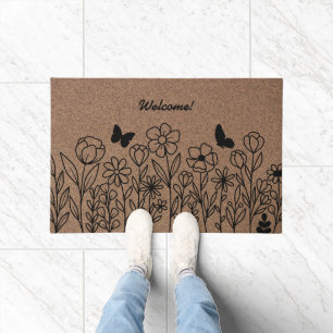 Floral Elegance: Personalised Doormat