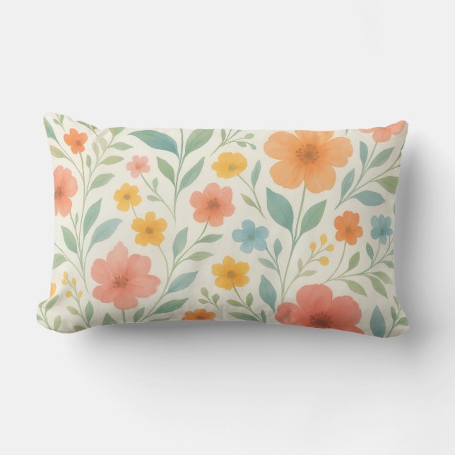 Floral Elegance Pillow – Lovely Floral (Front)