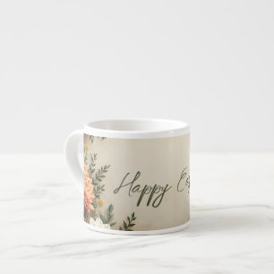 Floral Elegance - Springtime Easter Greetings Espresso Cup