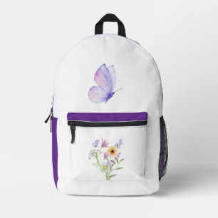 Floral Elegance Tee – Soft Pastel Blooms Printed Backpack