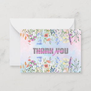 Floral Elegance Thank You Card