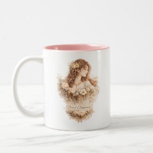 Floral Elegance Woman Mug