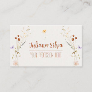 Floral Elegant and Minimal Business Card