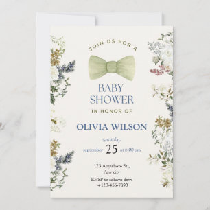 floral elegant beautiful baby shower invitation