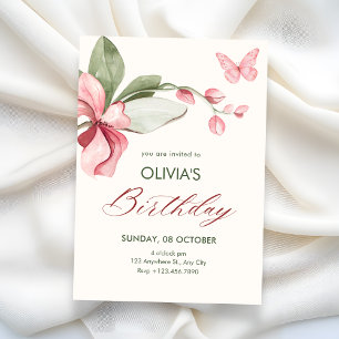 Floral elegant birthday invitation