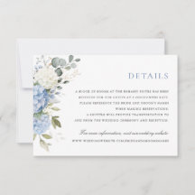 Floral Elegant Blue Hydrangea Greenery Details