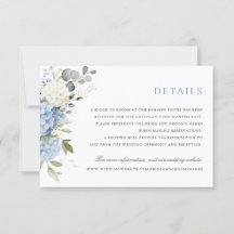Floral Elegant Blue Hydrangea Greenery Details