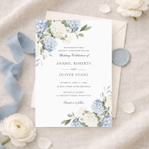 Floral Elegant Blue Hydrangea Greenery Wedding