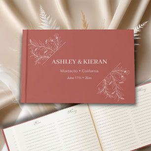 Floral Elegant Boho Wedding  Guest Book