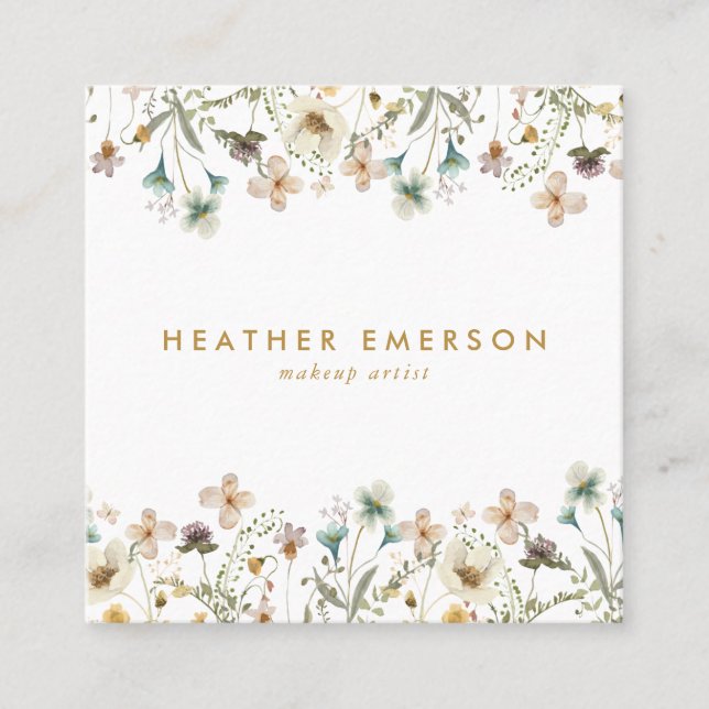 Floral Elegant Business Card (Front)