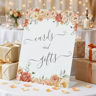 Floral Elegant Cards And Gifts Party Pedestal Sign