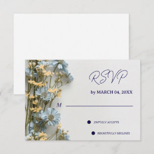 Floral Elegant Classic Wedding RSVP Card