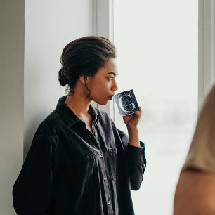 Floral Elegant Classy Monogram G blue w/phrase C Coffee Mug