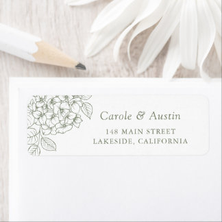 Floral Elegant Green Hydrangea Address