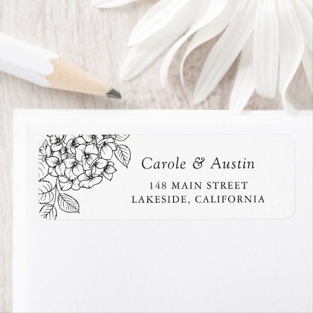 Floral Elegant Hydrangea Foliage Address (Insitu)