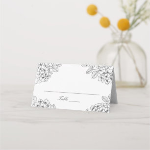 Floral Elegant Hydrangea Wedding Place Card