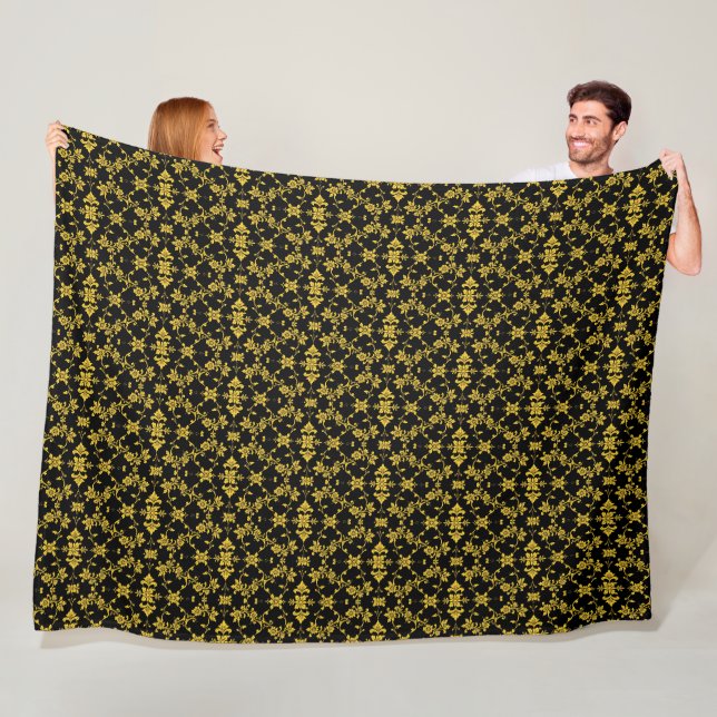 Floral Elegant Luxury Modern Collection Fleece Blanket (In Situ)
