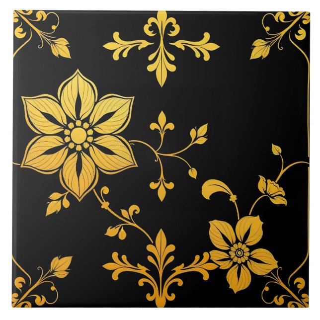 Floral Elegant Luxury Popular Collection Tile (Front)