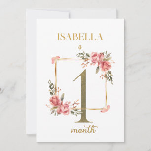 Floral Elegant Milestone Card