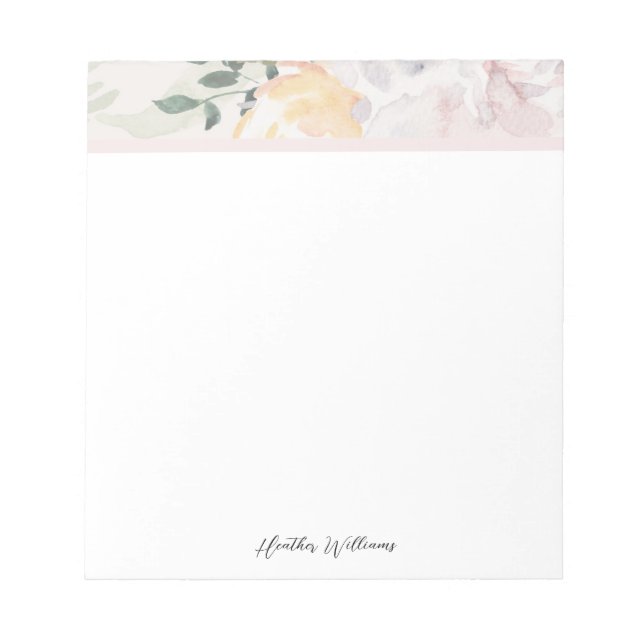 Floral Elegant Notepad (Front)