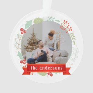 Floral Elegant Our First Christmas as Mr & Mrs Ornament