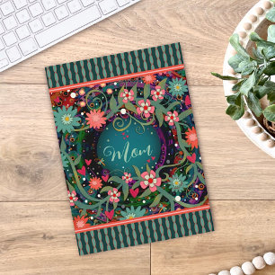 Floral Elegant Pretty Modern Happy Mother’s Day Card