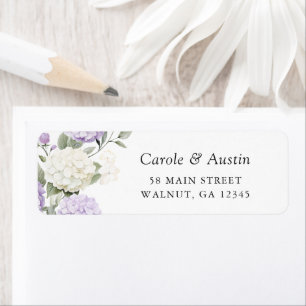 Floral Elegant Purple Hydrangea Greenery Address