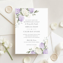 Floral Elegant Purple Hydrangea Greenery Wedding 