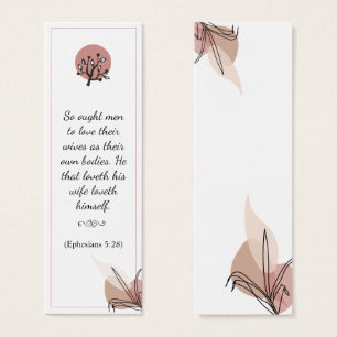 Floral Elegant Spiritual Bible Verse Bookmark
