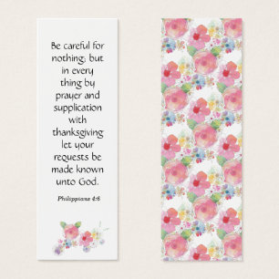 Floral Elegant Spiritual Bible Verse Bookmark