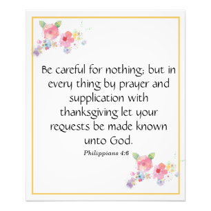 Floral Elegant Spiritual Bible Verse Photo Print
